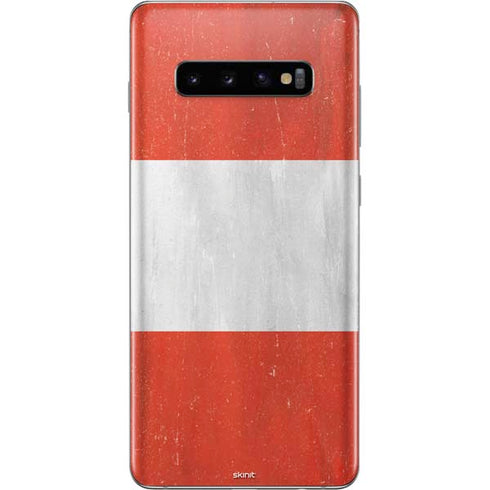Distressed Austria Flag Galaxy S10 Plus Skin
